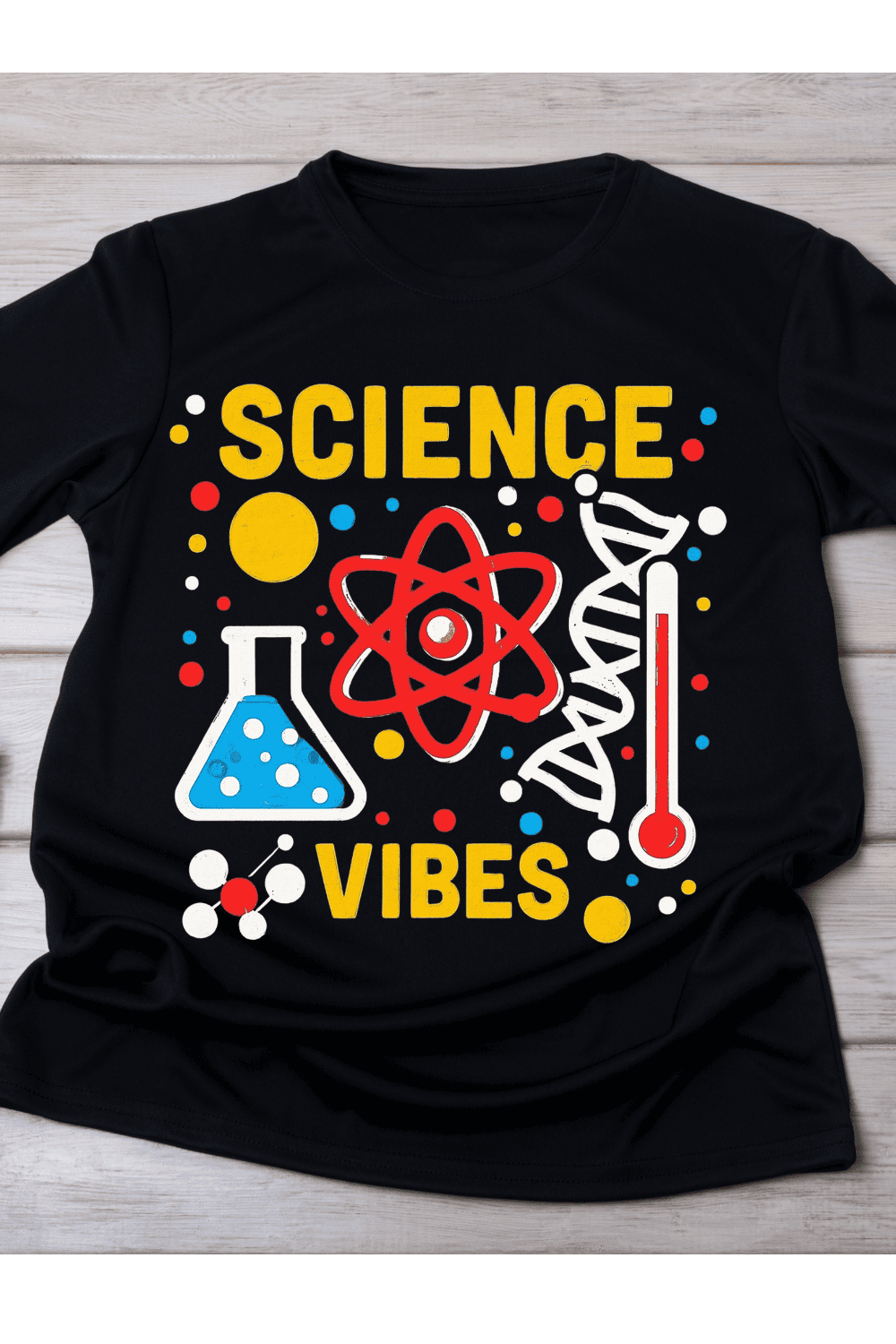 Science Vibes PNG for T-Shirt Design pinterest preview image.