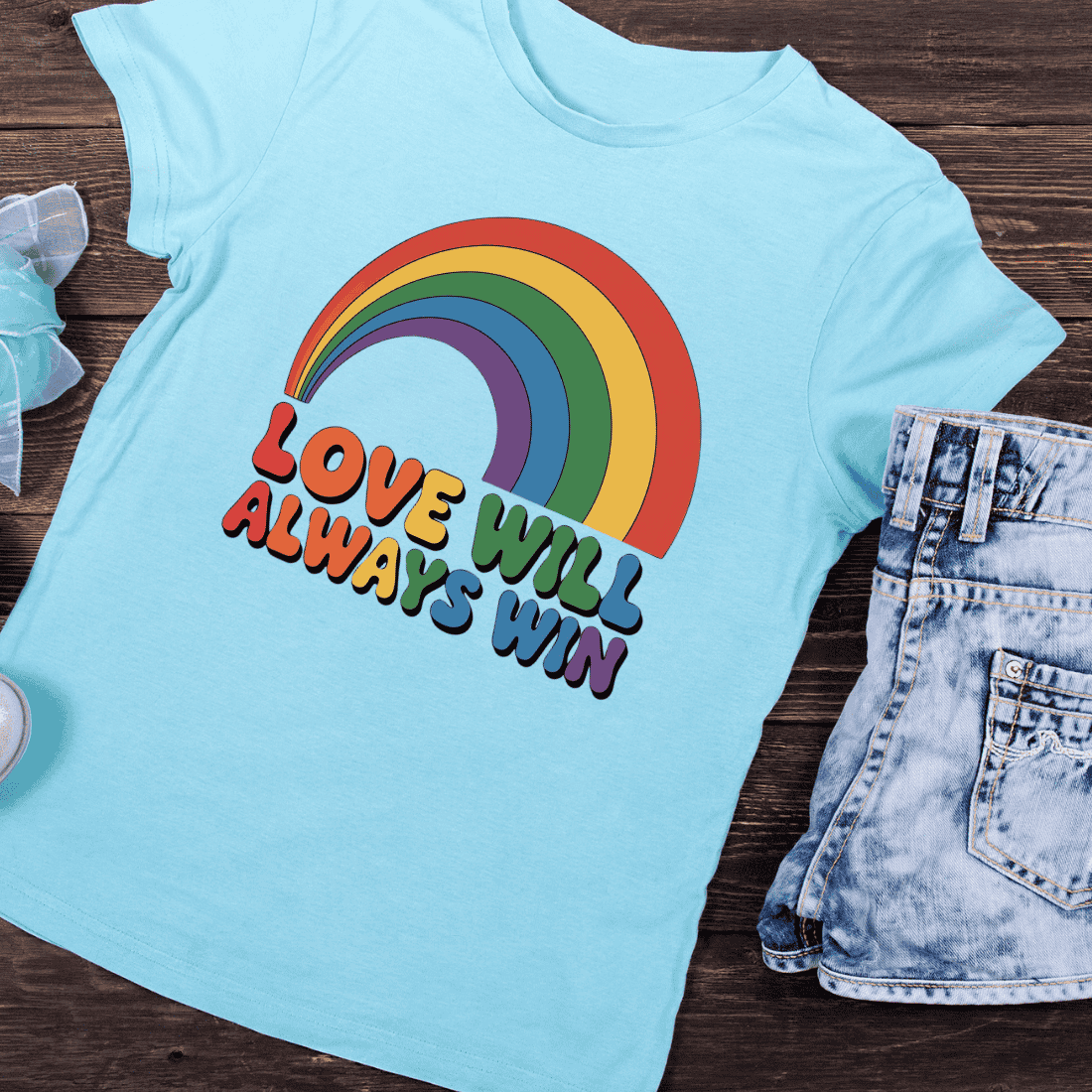 Positive Affirmation Equality T-Shirt Design preview image.