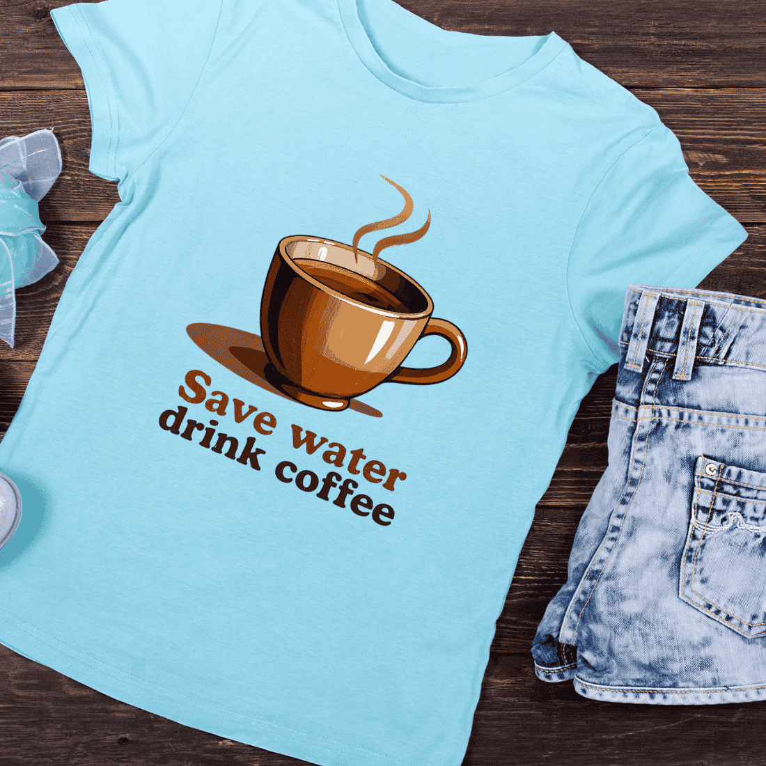 Funny Coffee Lover T-Shirt Design preview image.