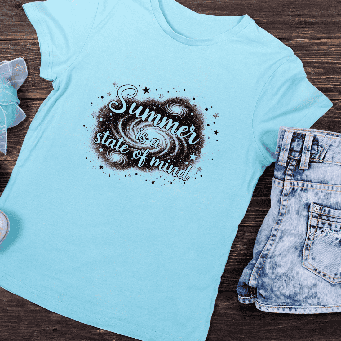 Motivational Stars Planets T-Shirt Design preview image.
