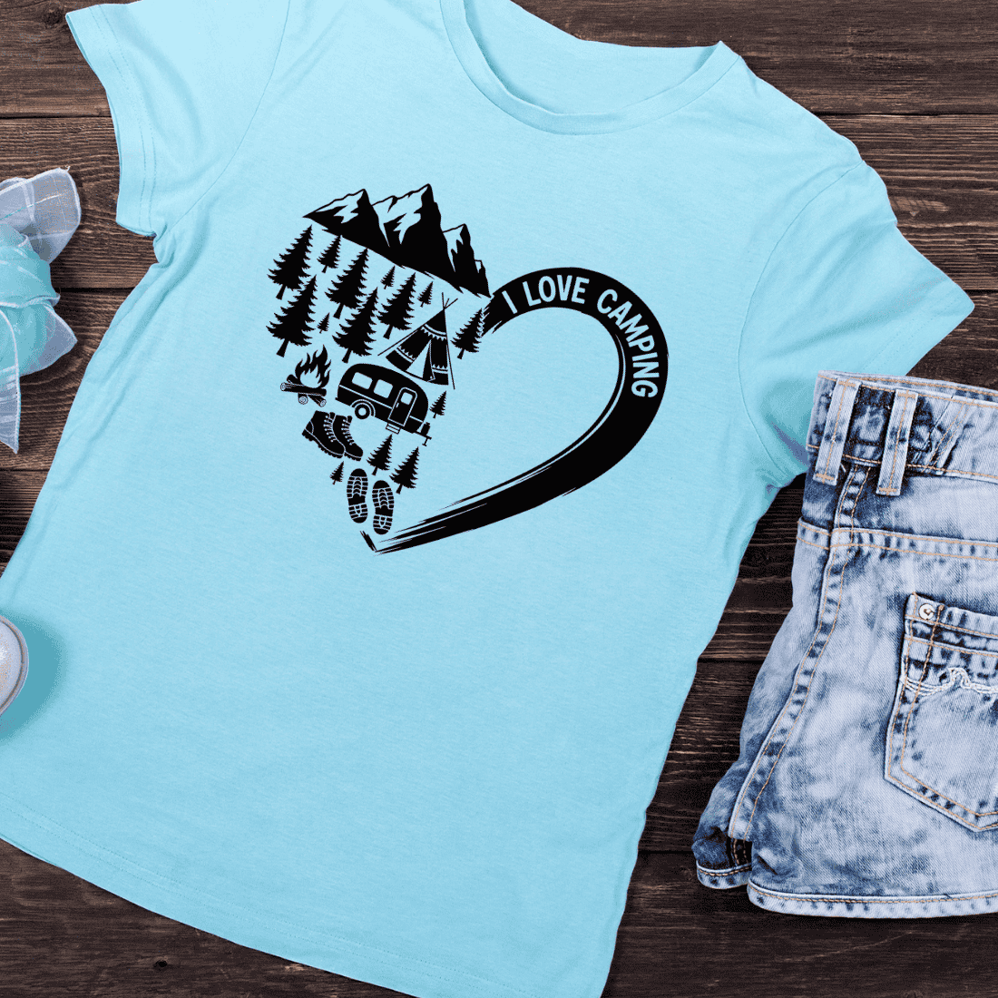 Camping Lover T-Shirt Design preview image.
