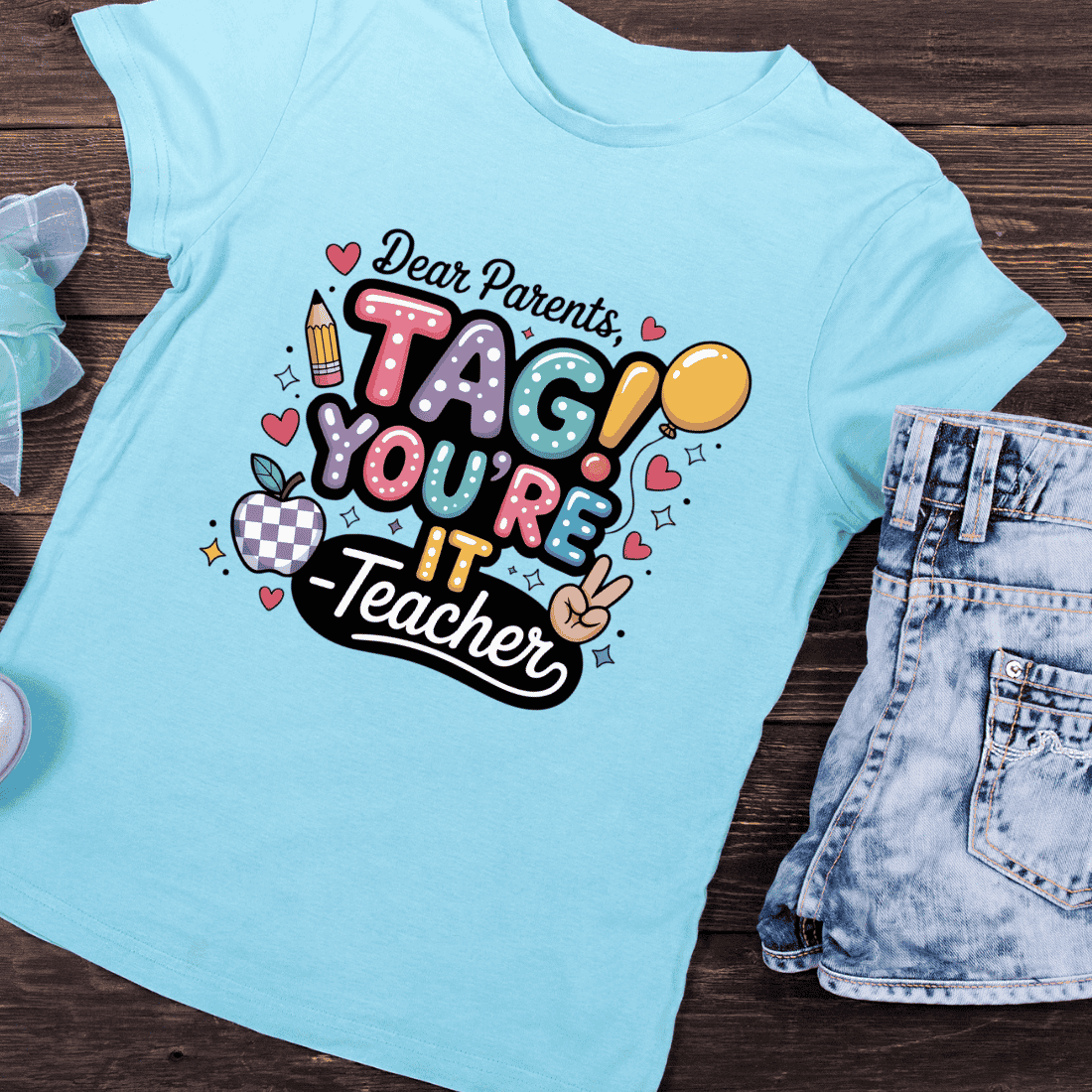 Last Day of School Humorous T-Shirt Design preview image.