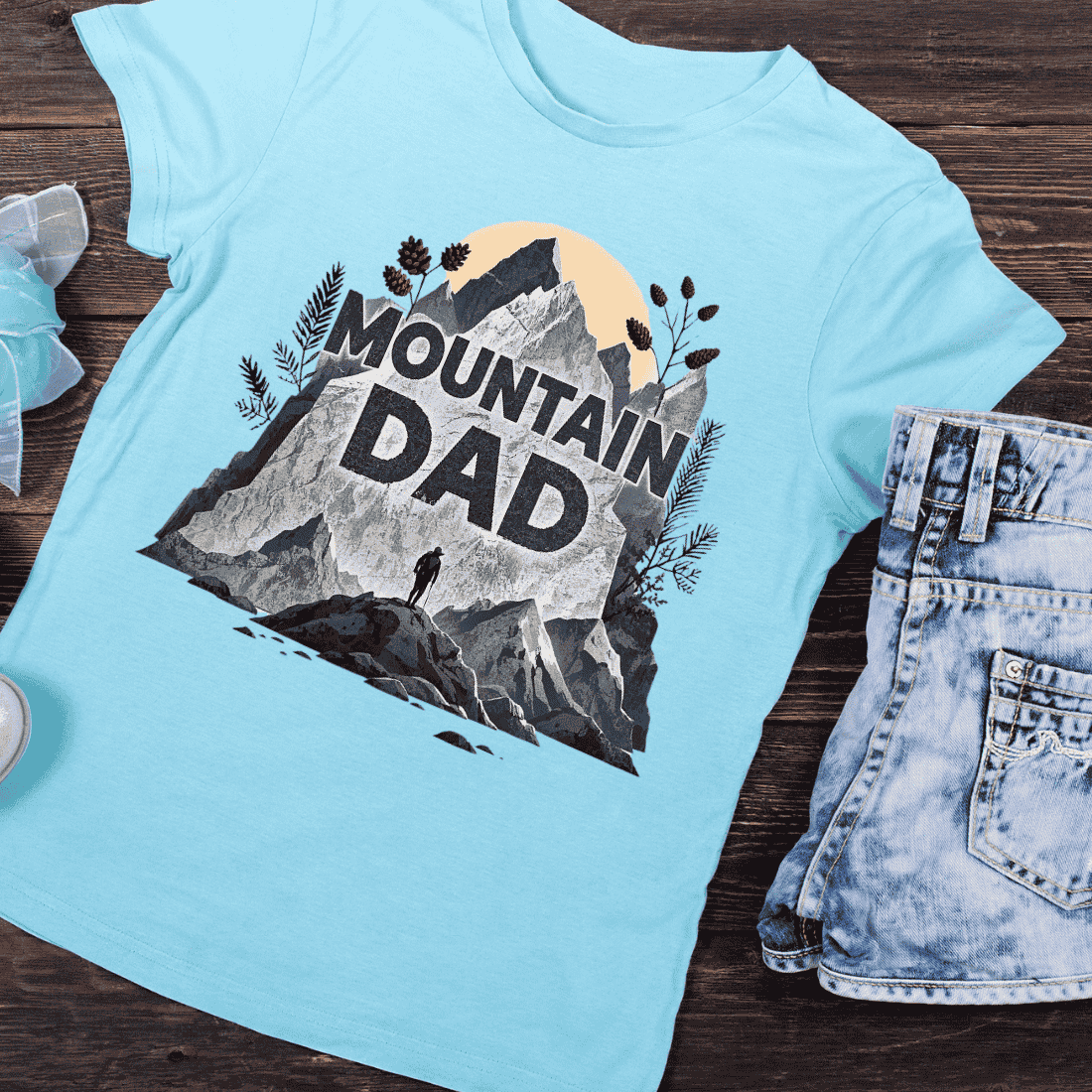 Adventure Loving Dad T-Shirt Design preview image.