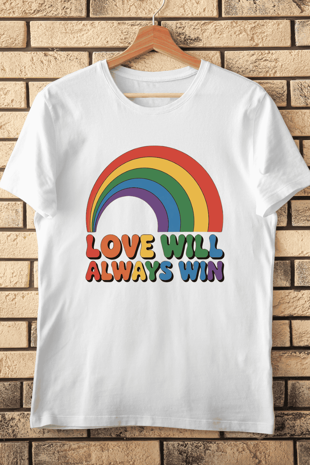 Positive Affirmation Equality T-Shirt Design pinterest preview image.