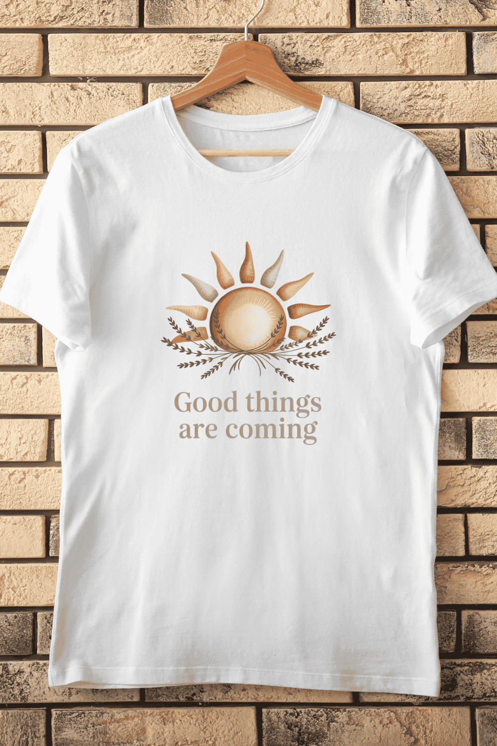 Inspirational Sun T-Shirt Design pinterest preview image.