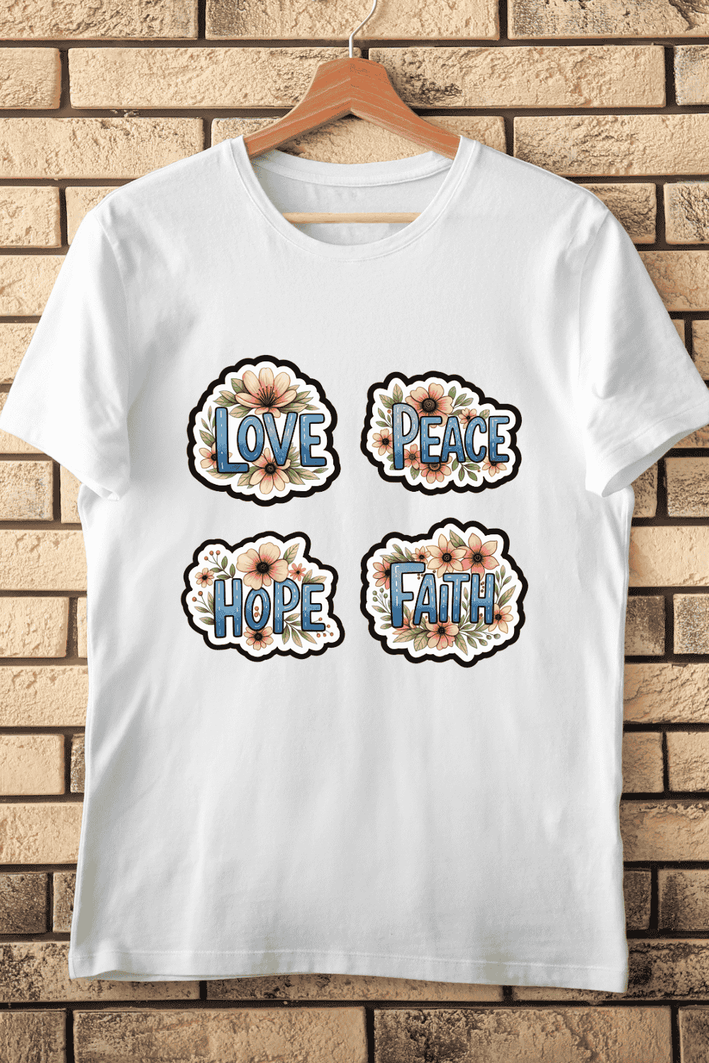 Groovy Inspirational Quotes T-Shirt Design pinterest preview image.