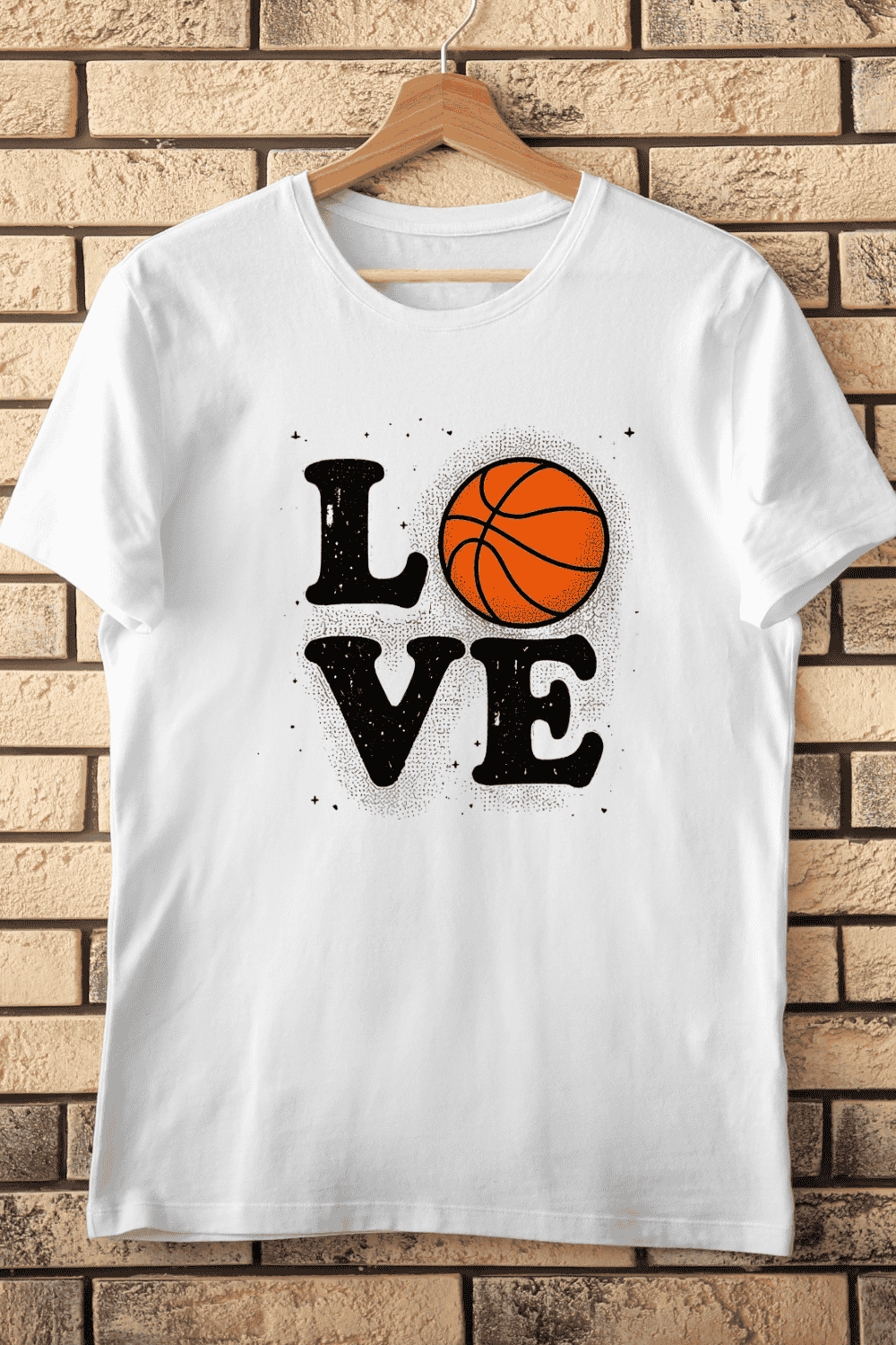 Distressed Sports Fan T-Shirt Design pinterest preview image.