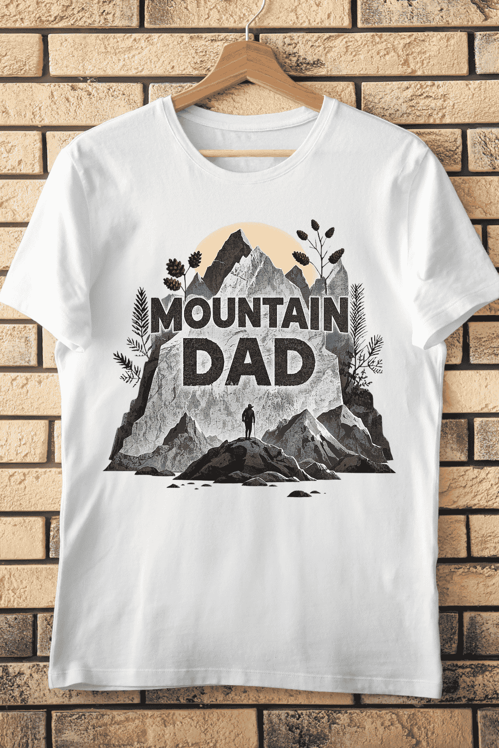 Adventure Loving Dad T-Shirt Design pinterest preview image.