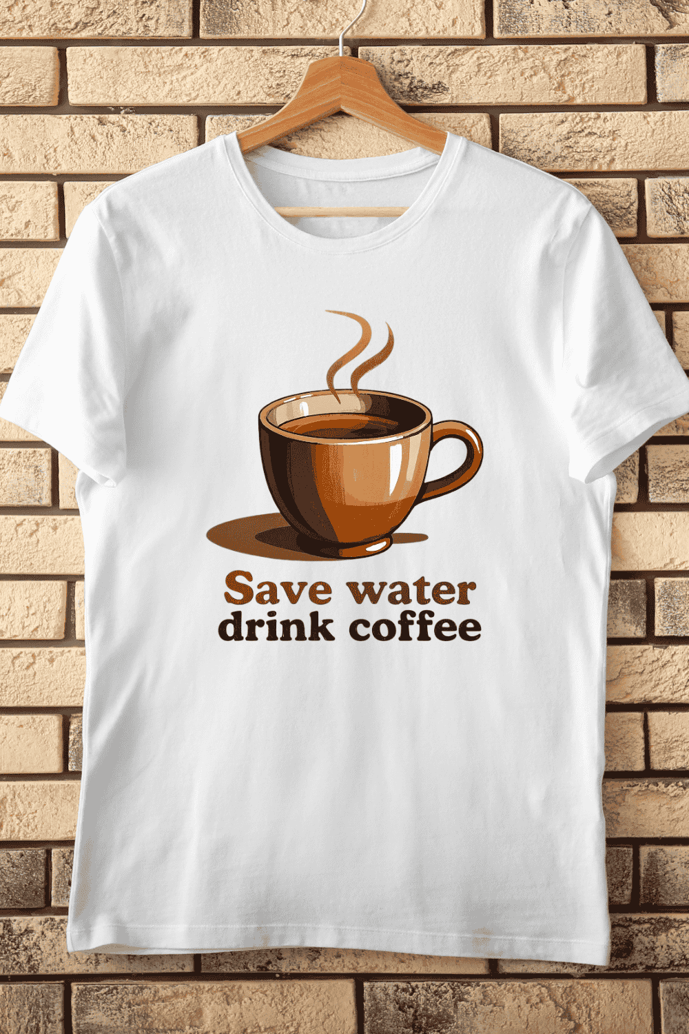 Funny Coffee Lover T-Shirt Design pinterest preview image.