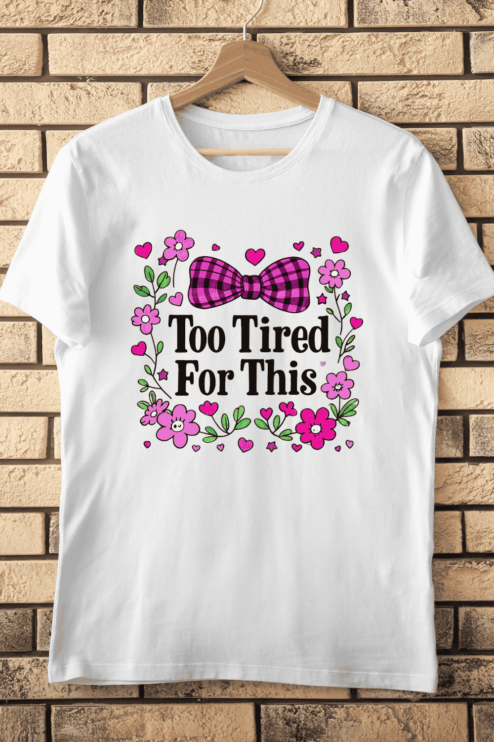 Funny Exhausted Quote T-Shirt Design pinterest preview image.