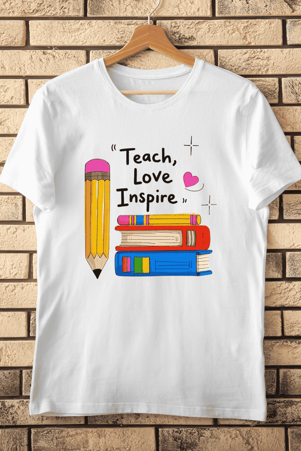 Education and Learning Inspiration T-Shirt Design pinterest preview image.