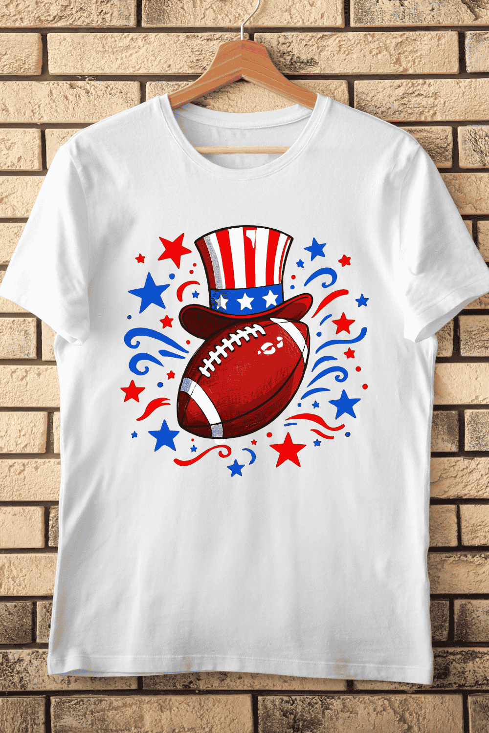 Independence Day Sports T-Shirt Design pinterest preview image.