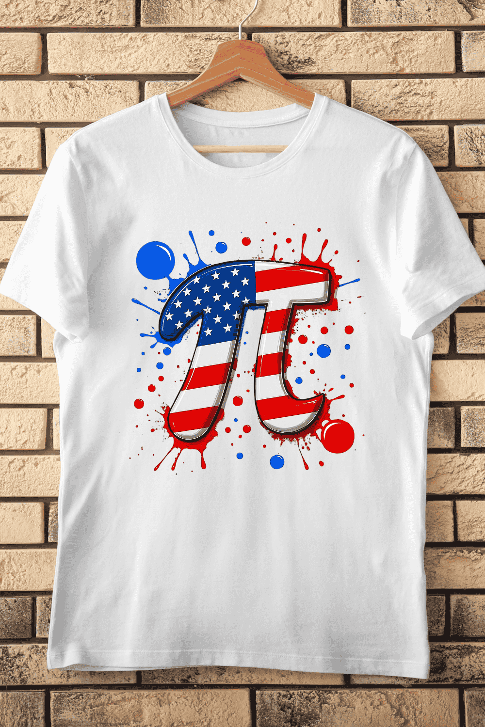 314 Celebration with USA Flag T-Shirt Design pinterest preview image.