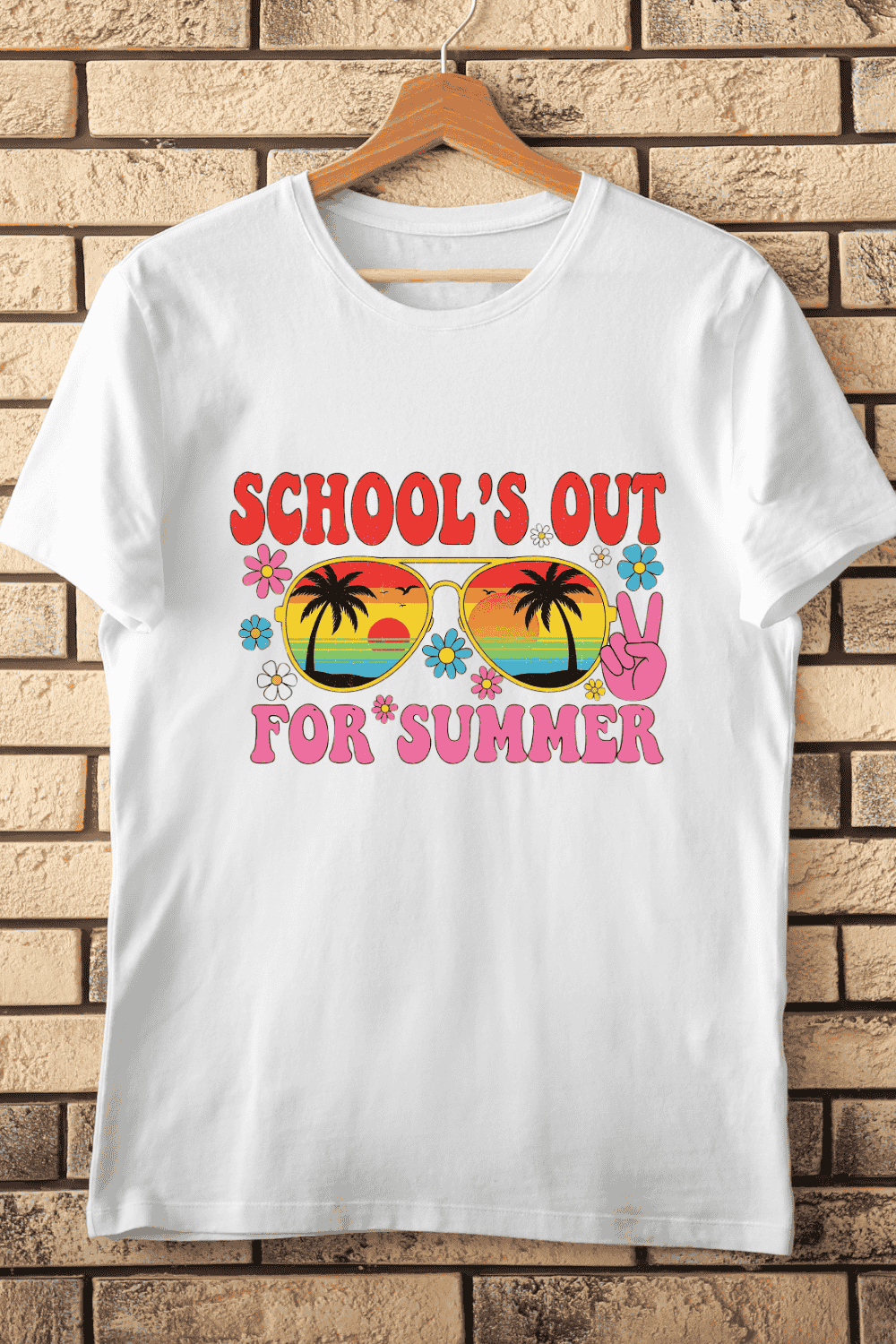 School's Out For Summer PNG T-Shirt Design pinterest preview image.