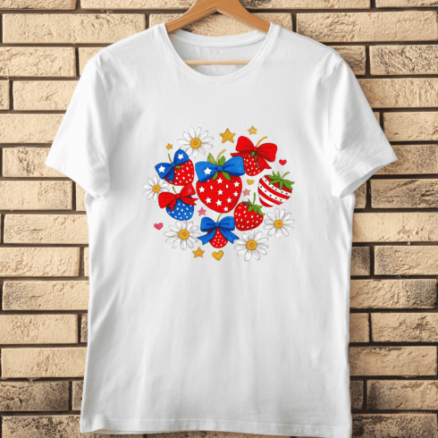 Fourth of July Berry T-Shirt Design cover image.