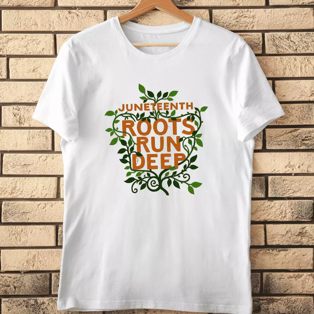 Green Vines and Juneteenth T-Shirt Design cover image.