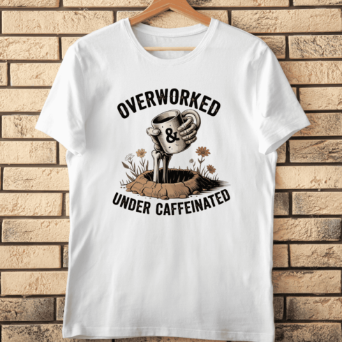 Skeleton Hand Coffee Mug T-Shirt Design cover image.