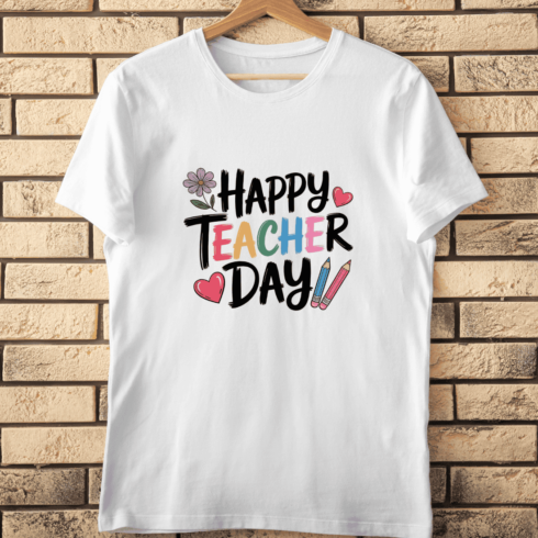 Teacher Appreciation Holiday T-Shirt Design cover image.