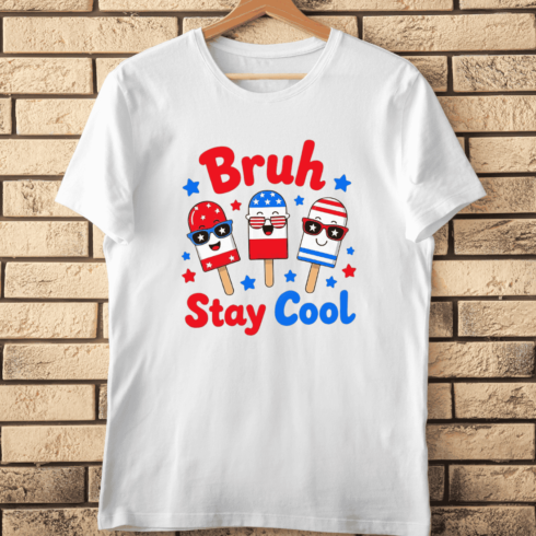 Cute American Flag Popsicle T-Shirt Design cover image.