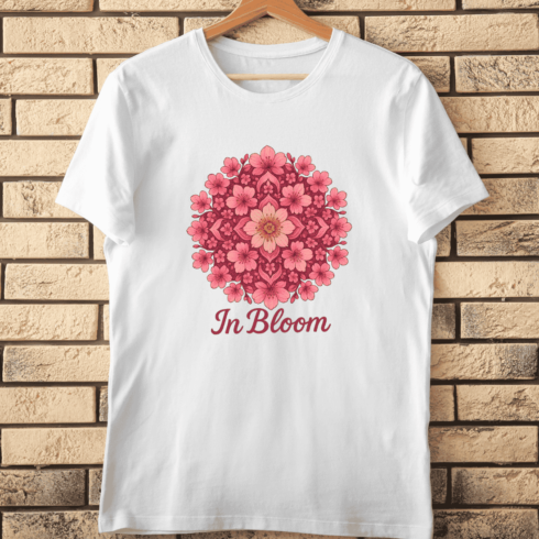In Bloom Floral Mandala T-Shirt Design cover image.