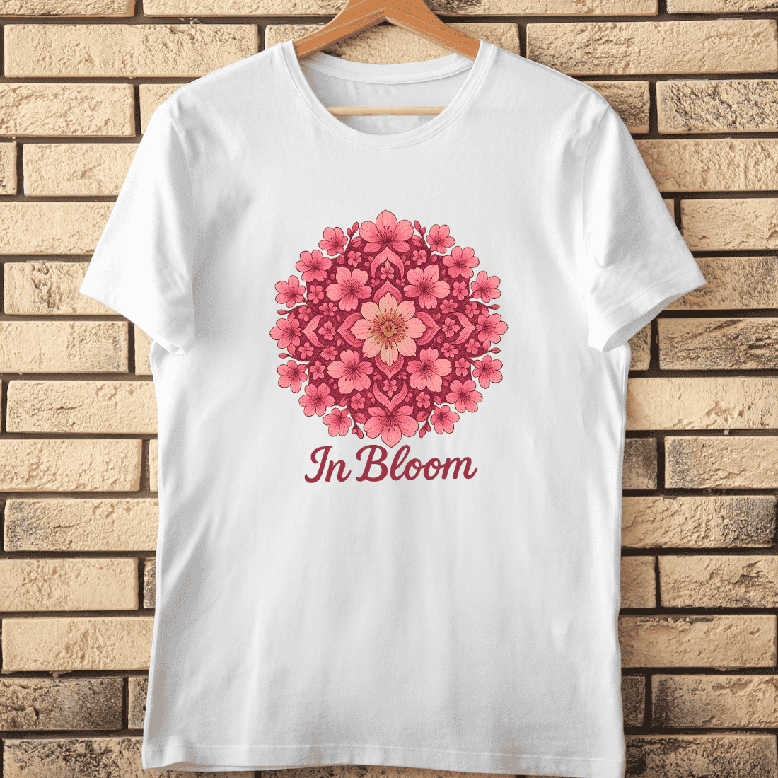 In Bloom Floral Mandala T-Shirt Design cover image.