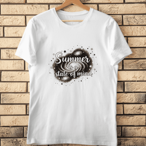 Motivational Stars Planets T-Shirt Design cover image.