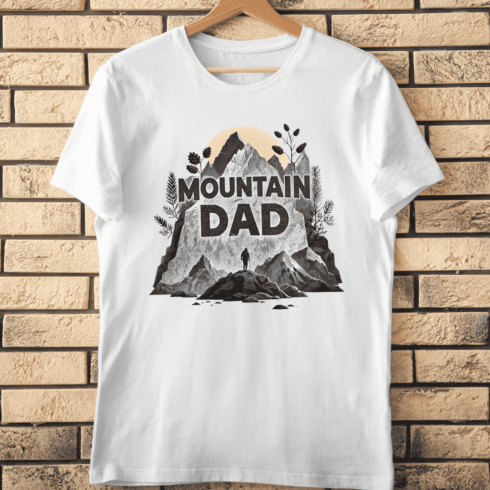Adventure Loving Dad T-Shirt Design cover image.