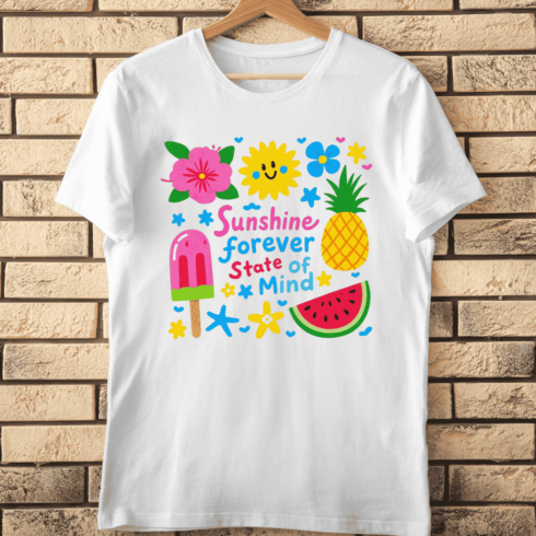 Beach Lifestyle Positive Quote T-Shirt Design cover image.