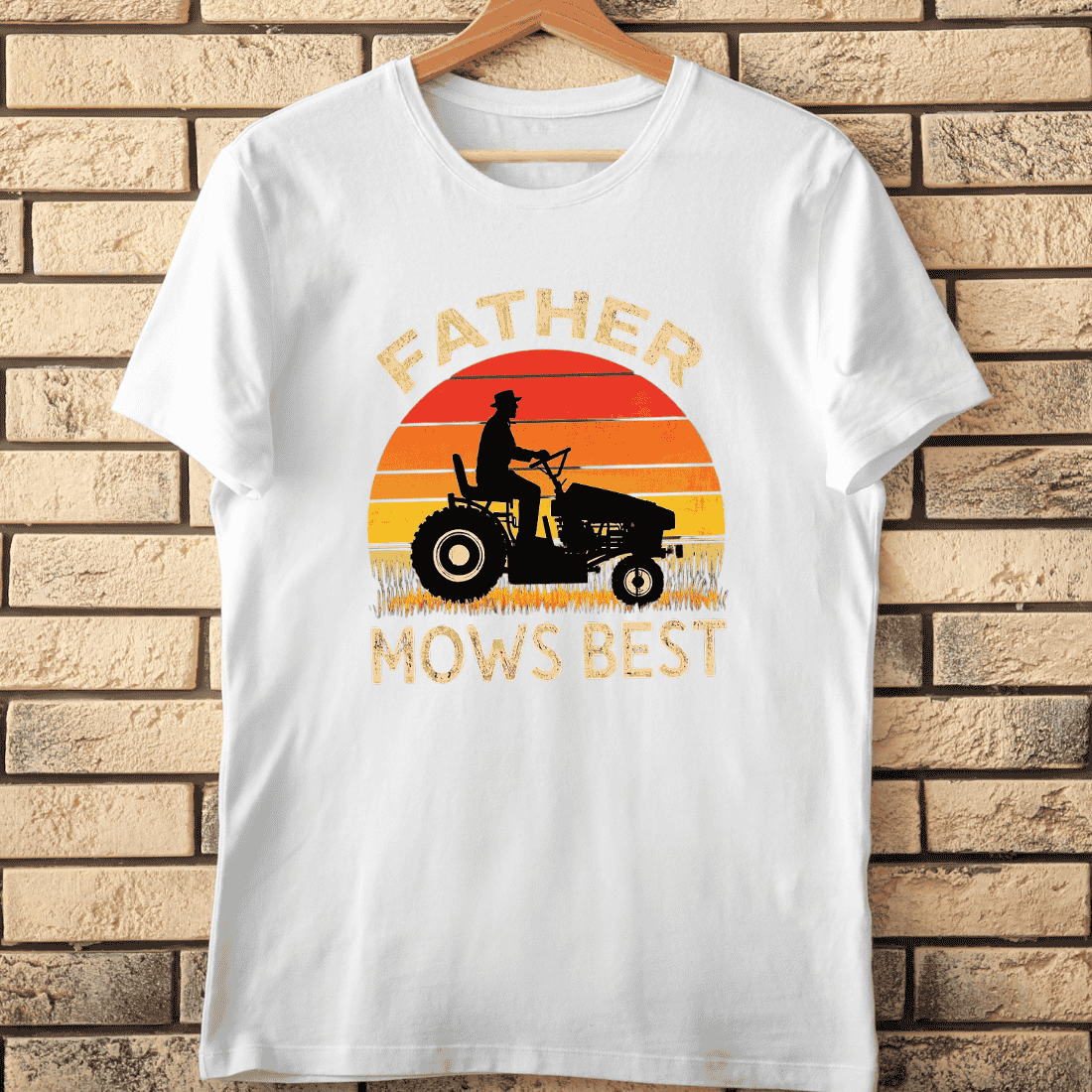 Happy Father's Day Mowing T-Shirt Design cover image.