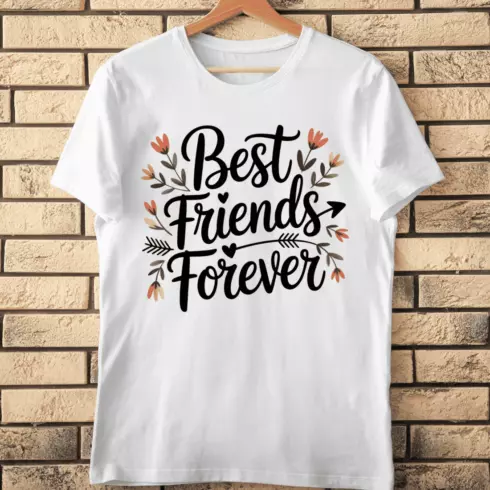 Best Friends Forever PNG for T-Shirt Design cover image.