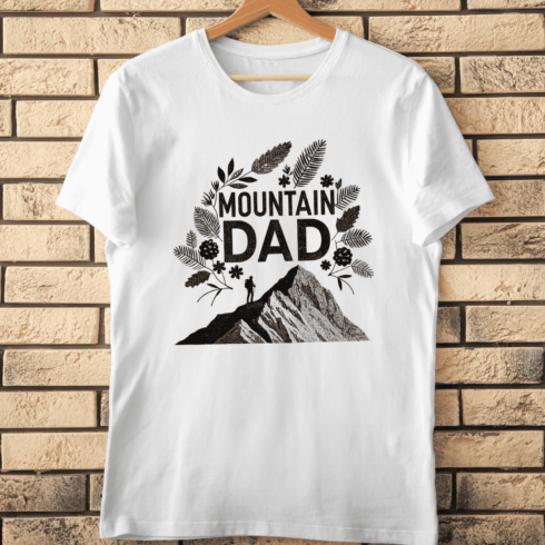 Mountain Dad Hiking T-Shirt Design cover image.