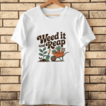 Weed It and Reap Fun Gardening T-Shirt Design cover image.