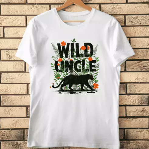 Vibrant Wild Uncle Nature T-Shirt Design cover image.