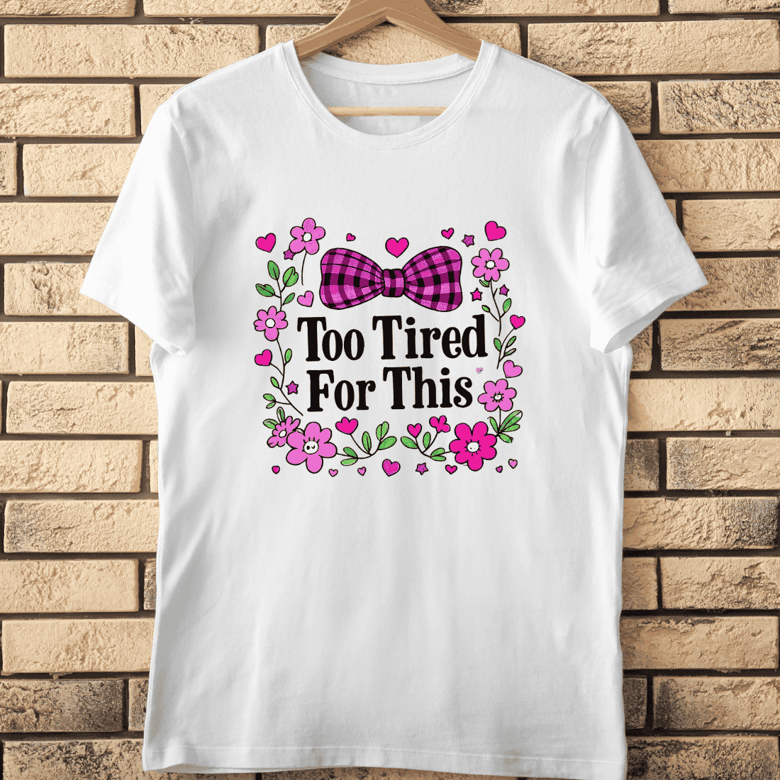 Funny Exhausted Quote T-Shirt Design cover image.