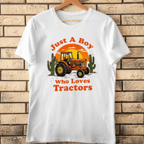 Retro Tractor T-Shirt Design cover image.