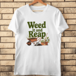 Cute Garden Tools and Plants T-Shirt Design cover image.