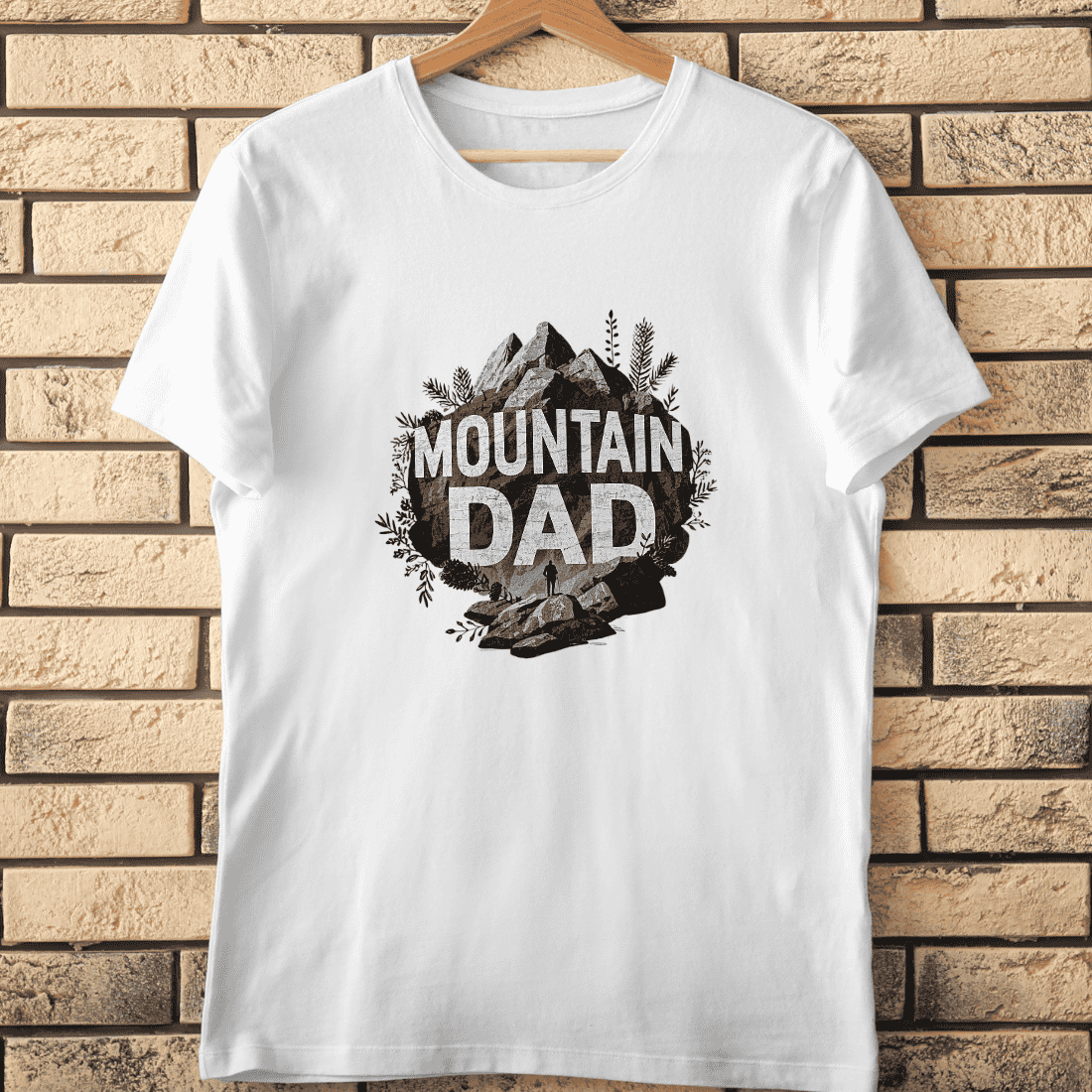Vintage Style Mountain Dad T-Shirt Design cover image.