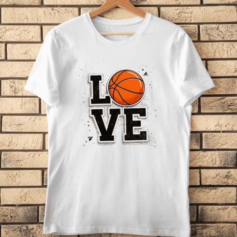 Basketball LOVE PNG for T-Shirt Design cover image.