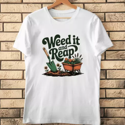 Gardening Typography T-Shirt Design cover image.