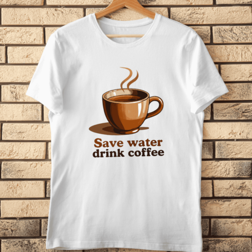 Funny Coffee Lover T-Shirt Design cover image.