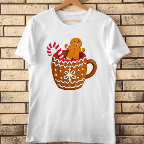 Holiday Drink Mug T-Shirt Design cover image.