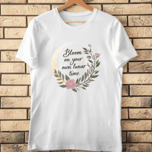 Bloom on Your Own Lunar Time PNG T-Shirt Design cover image.