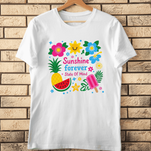 Happy Tropical Holiday T-Shirt Design cover image.