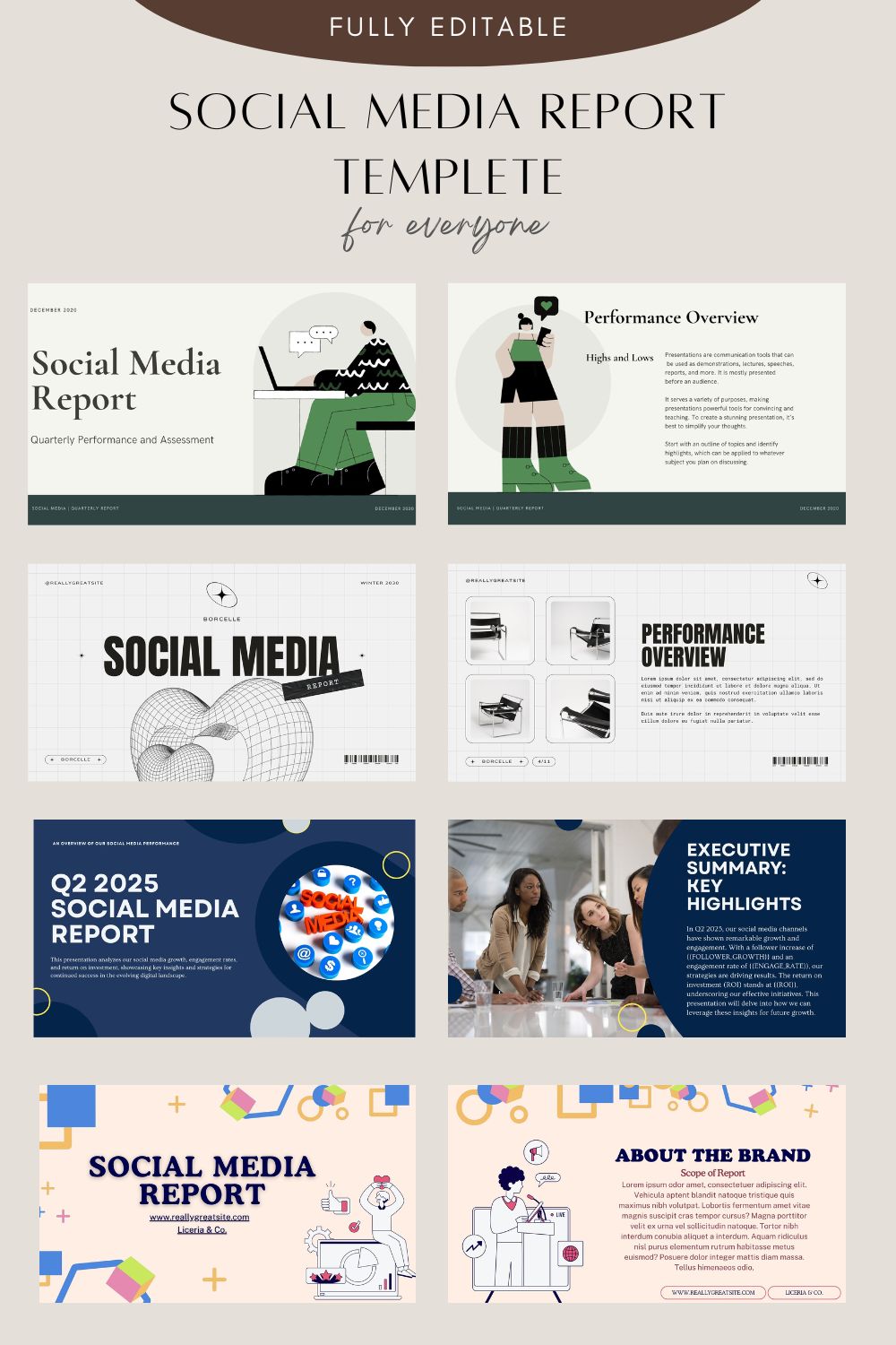 75+ Slide Social Media Marketing Report: Your Ultimate PowerPoint Presentation pinterest preview image.