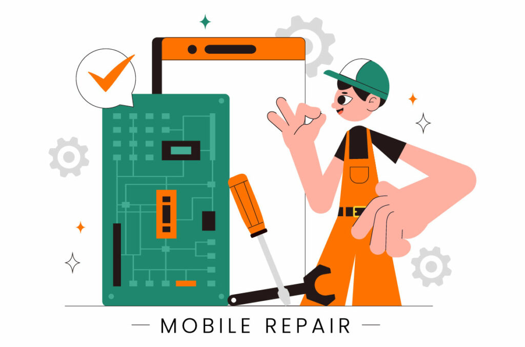 Mobil Reparation Reparation 10 Mobile Repair Service Illustration - MasterBundles