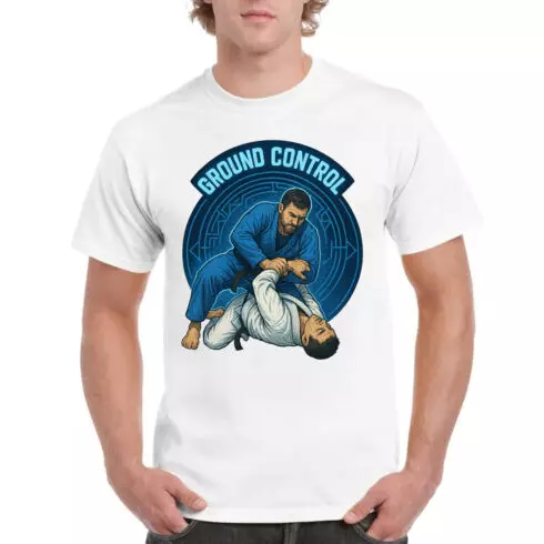 Ground Control BJJ T-Shirt Design - Brazilian Jiu Jitsu Grappling Vector Art cover image.