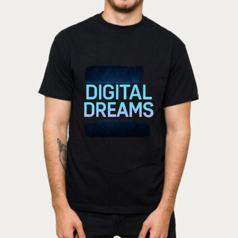 DIGITAL DREAMS T-shirt design cover image.