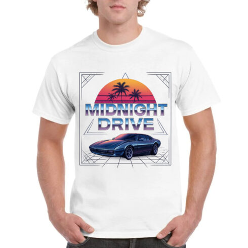 MIDNIGHT DRIVE T-shirt design cover image.