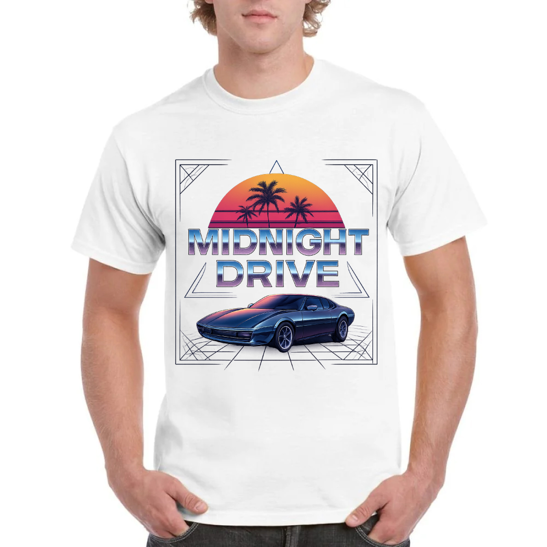 MIDNIGHT DRIVE T-shirt design cover image.