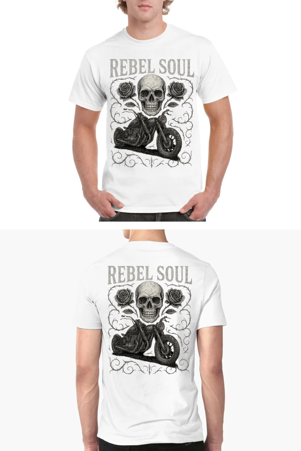 REBEL SOUL T-shirt design pinterest preview image.